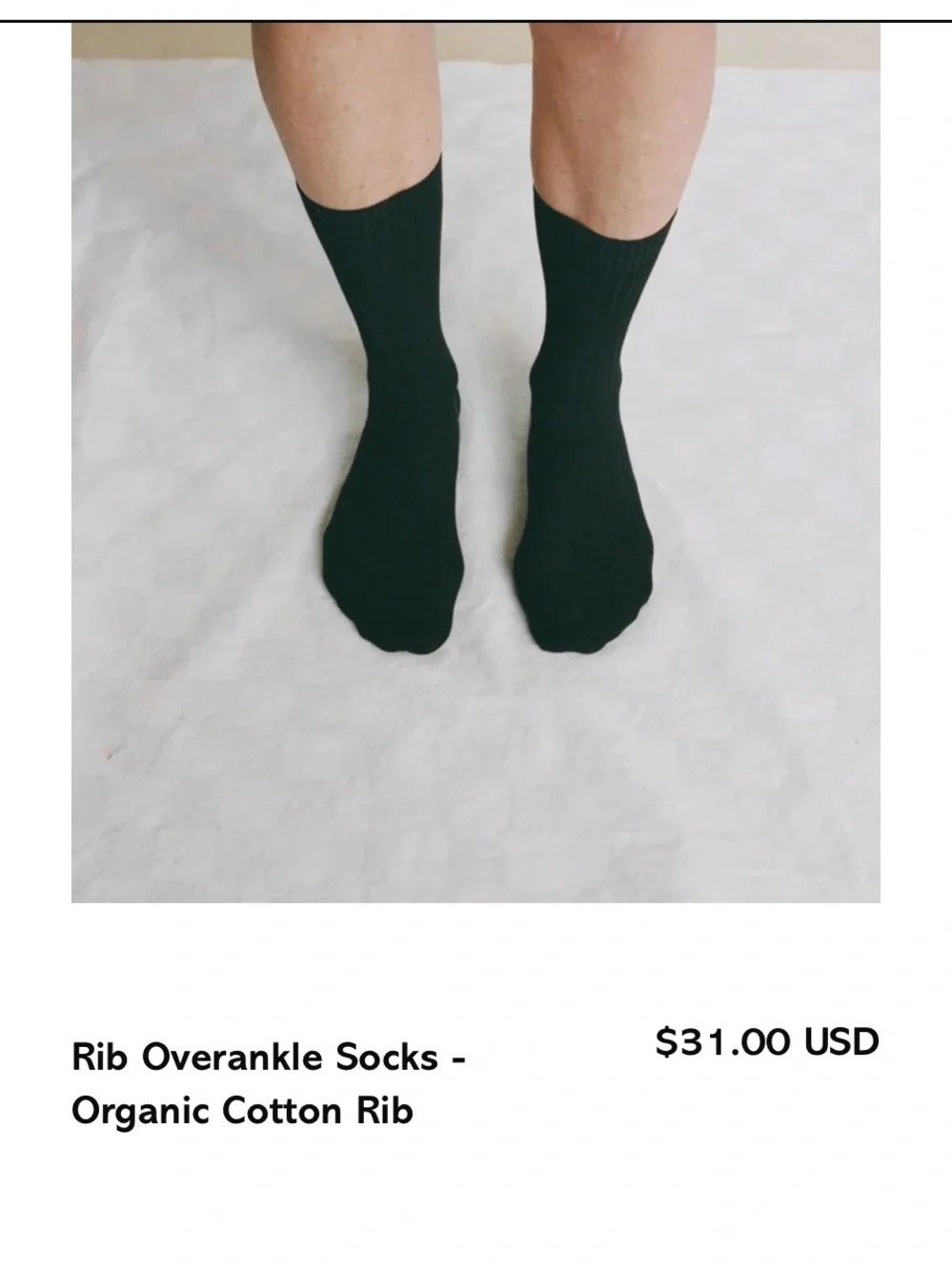 Baserange Rib over ankle organic cotton socks x3